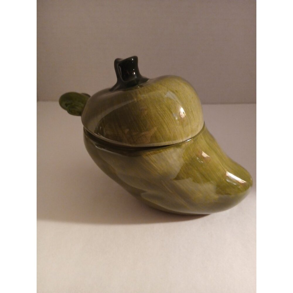 3 Piece Pepper Shaped Condiment Dish With Spoon G3